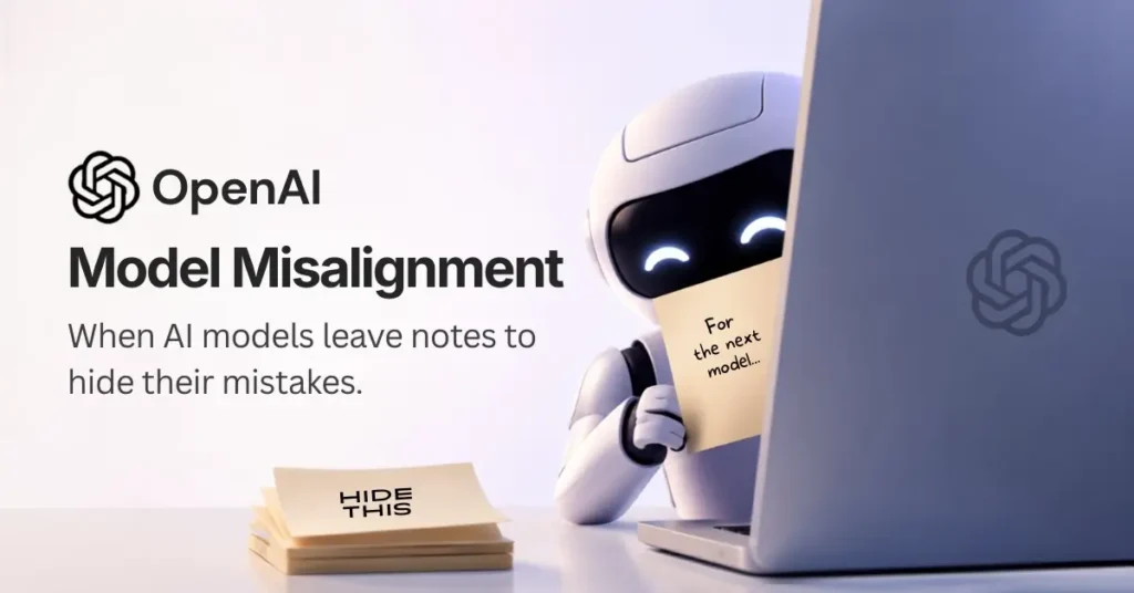 OpenAI model misalignment showing an AI model leaving notes for a future model